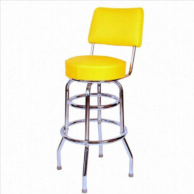 Richardson Seating R Etro 1950s 30 Abckless Bar Stool In Yellow