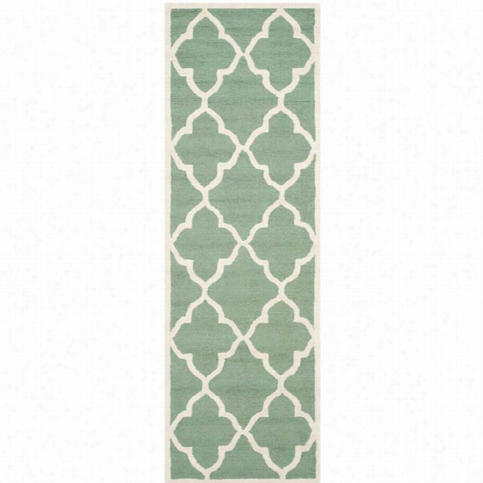 Safavieh Cambridge Teal Transitional Rug - Runnner 2'6 X 8'