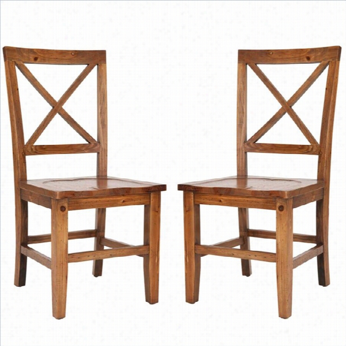 Safavieh Camden Fir Crossback Dining Chair (group Of 2)