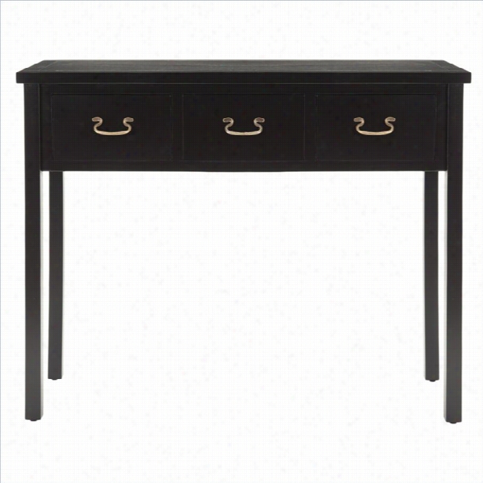 Safaveih Cindy Pine Wood Console In Black