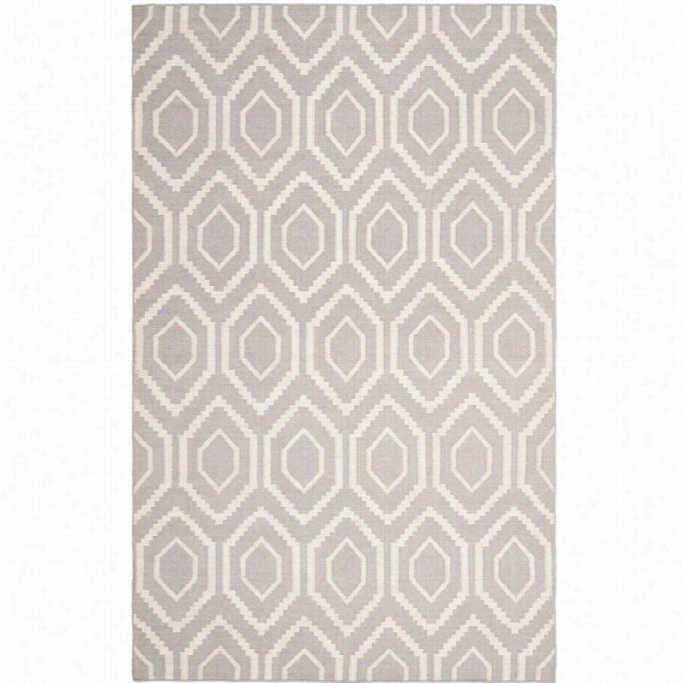 Safavieh Dhurries G Rey Contemporary Rug - 11' X 15'