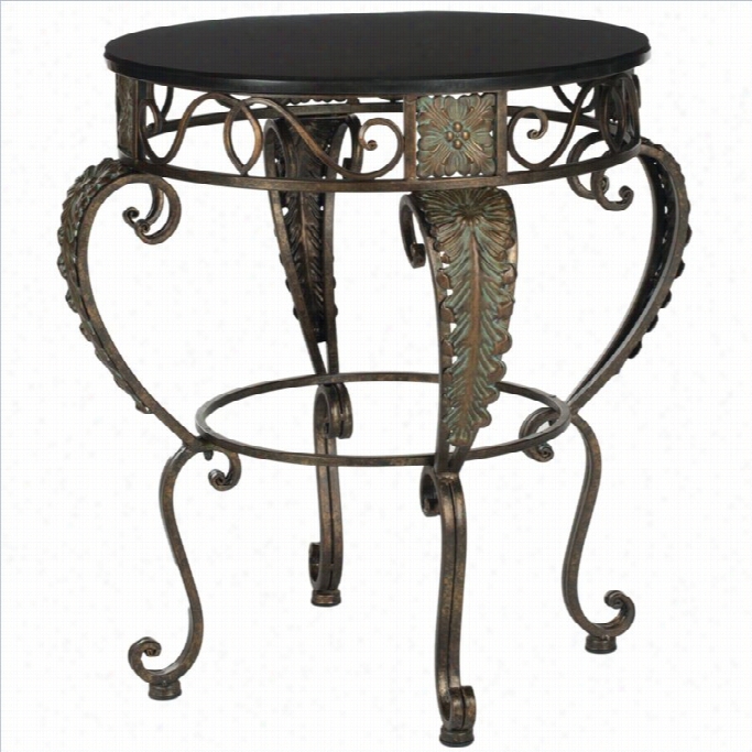 Safavieh Karen Fir And Iron Side Table In Dark Brown