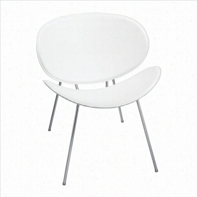 Safco Sy Guest Chair White In White