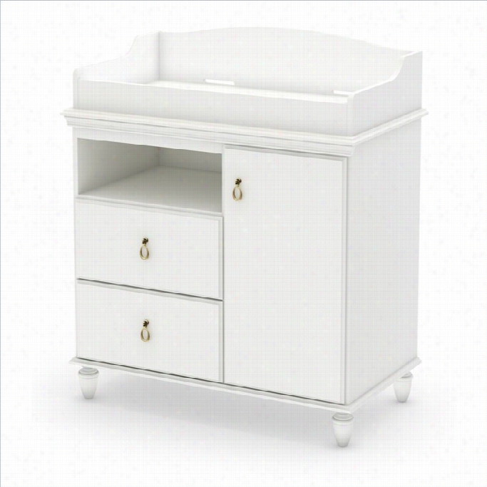 South Shore Moonlight Changing Table In Ure White