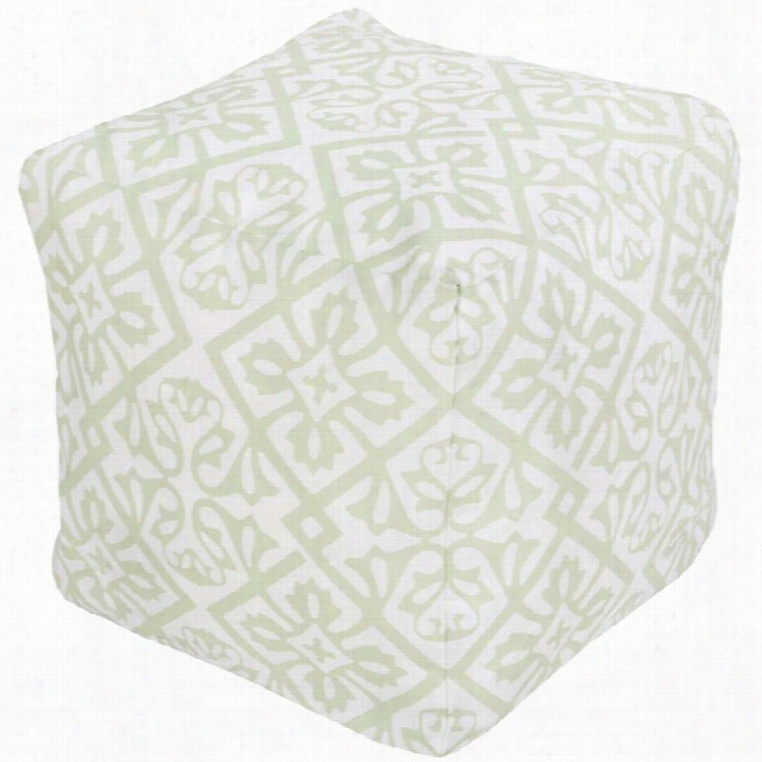 Surya Cube Pouf Ottoman In Mint