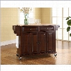 Crosley Furniture Natural Wood Top Mahogany Kitchen Cart