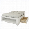 Nexera Dixie Full Size Reversible Bed in White Lacquer and Melamine