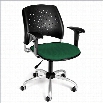 OFM Star Swivel Office Chair with Arms in forest Green