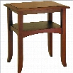 Winsome Pine Wood End Table in Antique Walnut