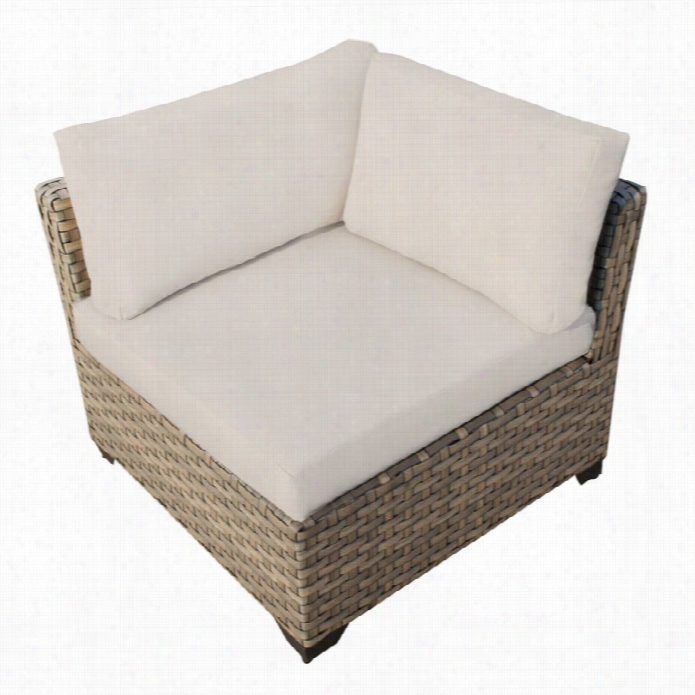 Tkc Montterey Outdoor Wicker Corner Chair In Beige