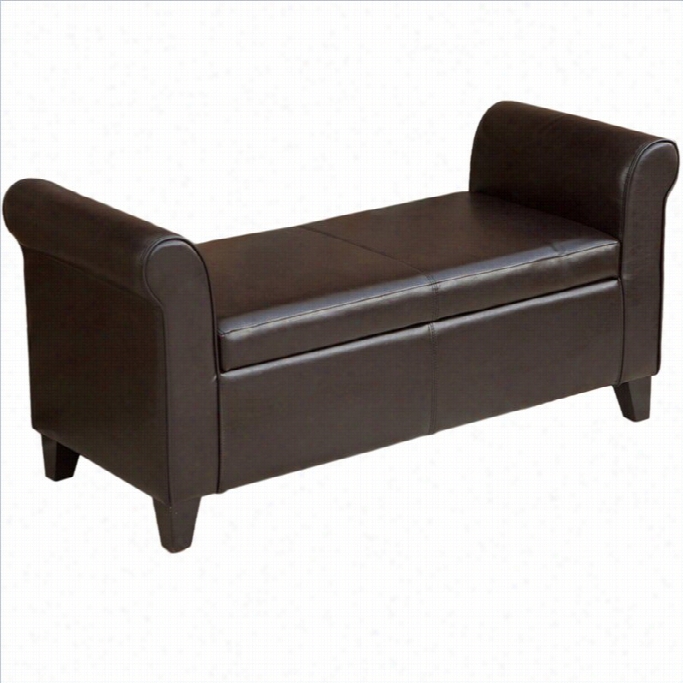 Trent Domestic Glenn Armde Storage Ottoman In Brown