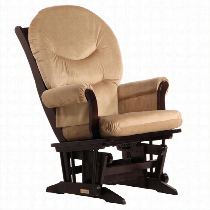 Ultramotion By Dutailier Sleigh Glider In Espresso And Light Brow Nfabric