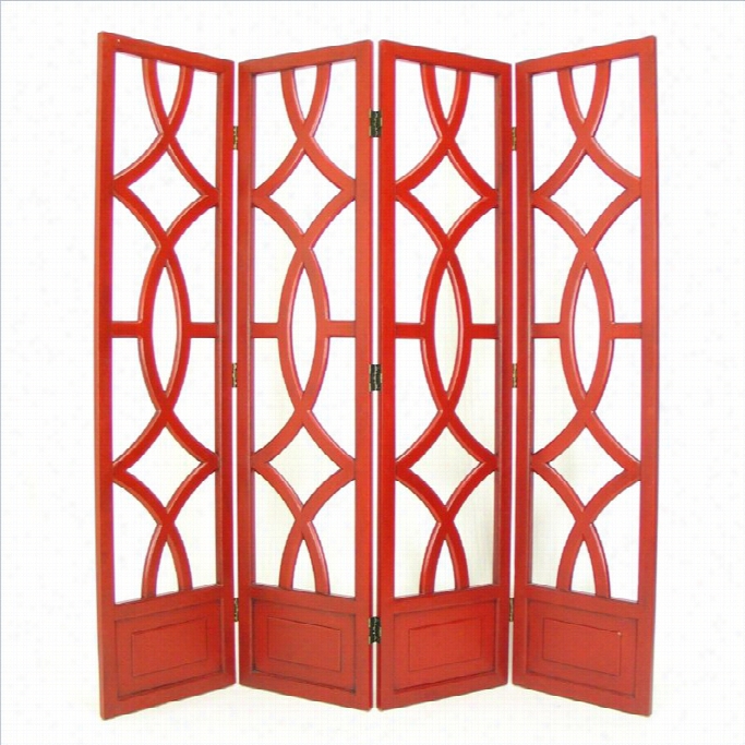 Wayborn Charleston Room Divider In China Red