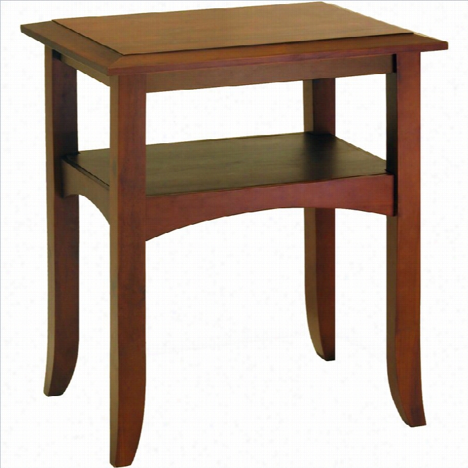 Winsome Pine Forest End Table In Antique Walnut
