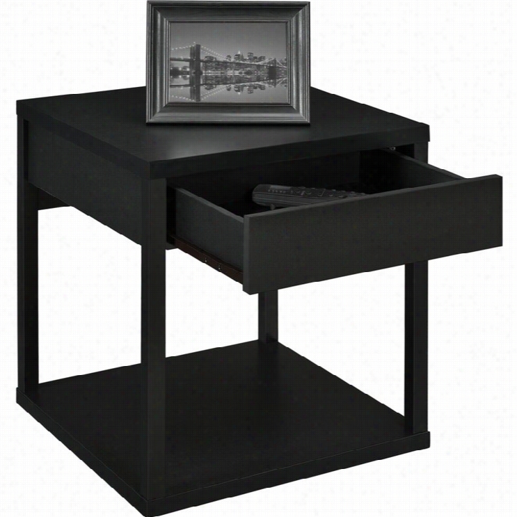 Altra Furniture Dellilah Square End Table In Black