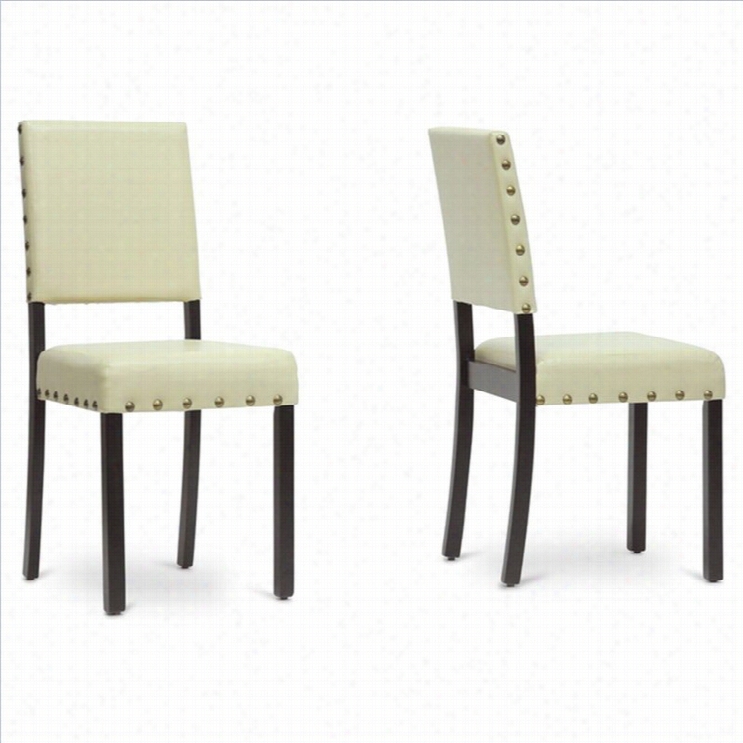 Baxton Studio Walter Dining Chair In Cream (set Of 4)