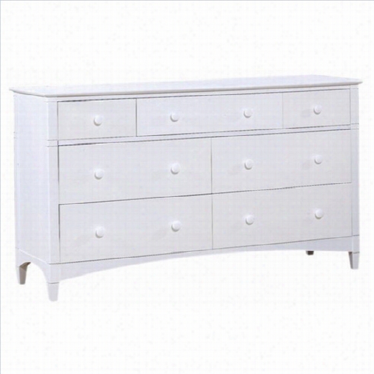 Bolton Furniture Essex 7 Drawer Doubledresser Ni White