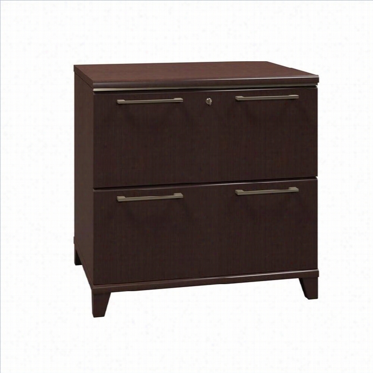 Bsuh Bbf Eterprise 30w 2-d Rawer Lateral File In Mocha  Cherry Finish