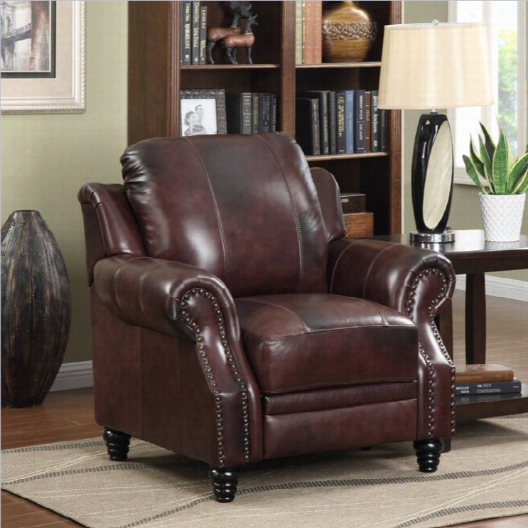Coaster Princeton Leather Recliner In Brown