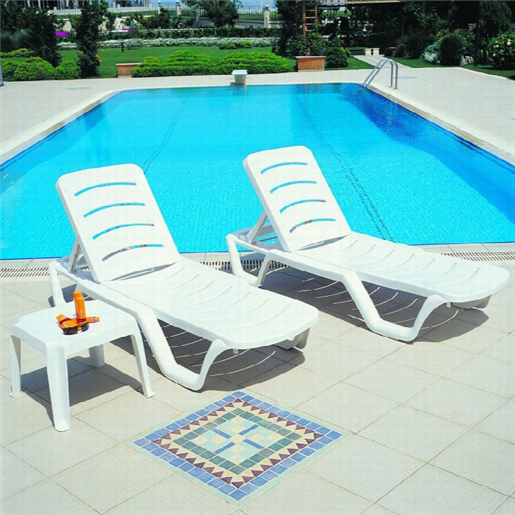 Compamia Sunlight Pool Chaise Lounge In White