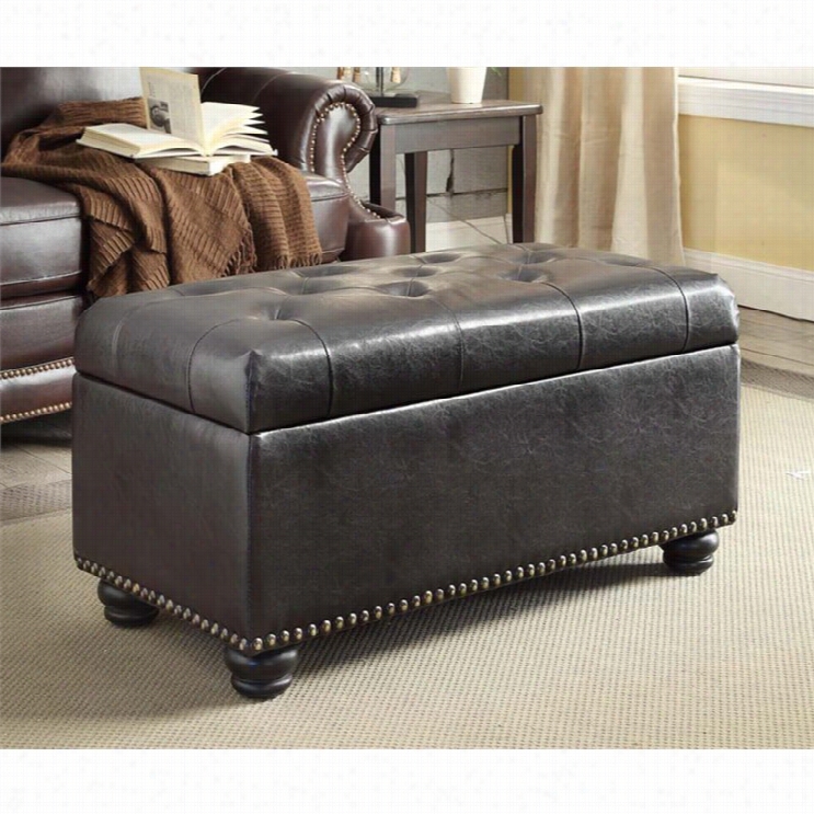 Conveniece Concepts Designs4comfort 7th Vaenue Ottoman In Espresso