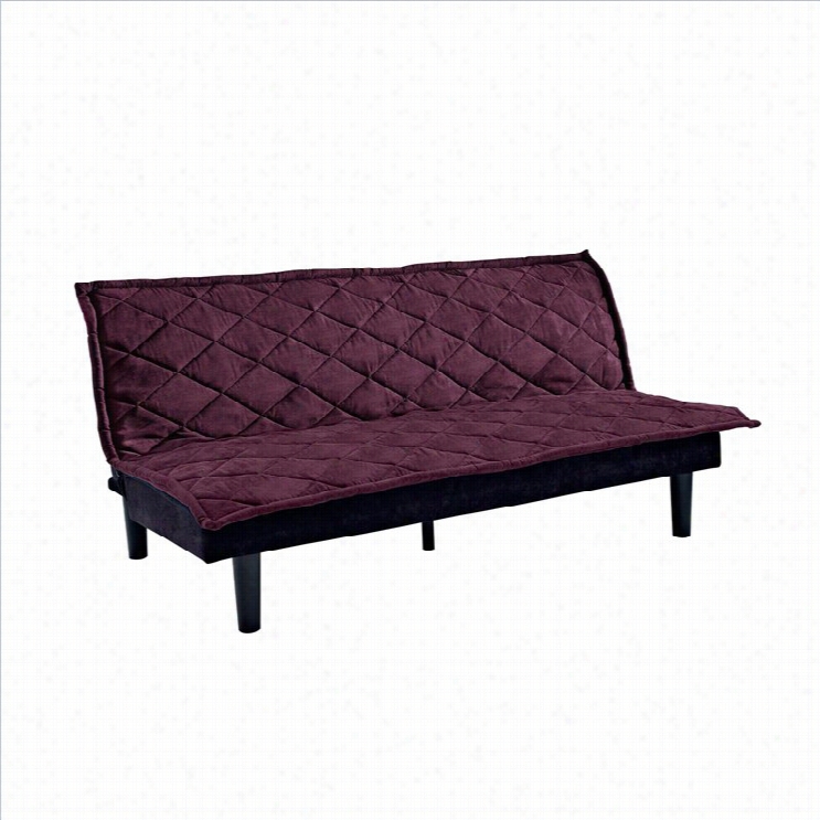 Dhp Lancaster Convertible Sofa In Purple