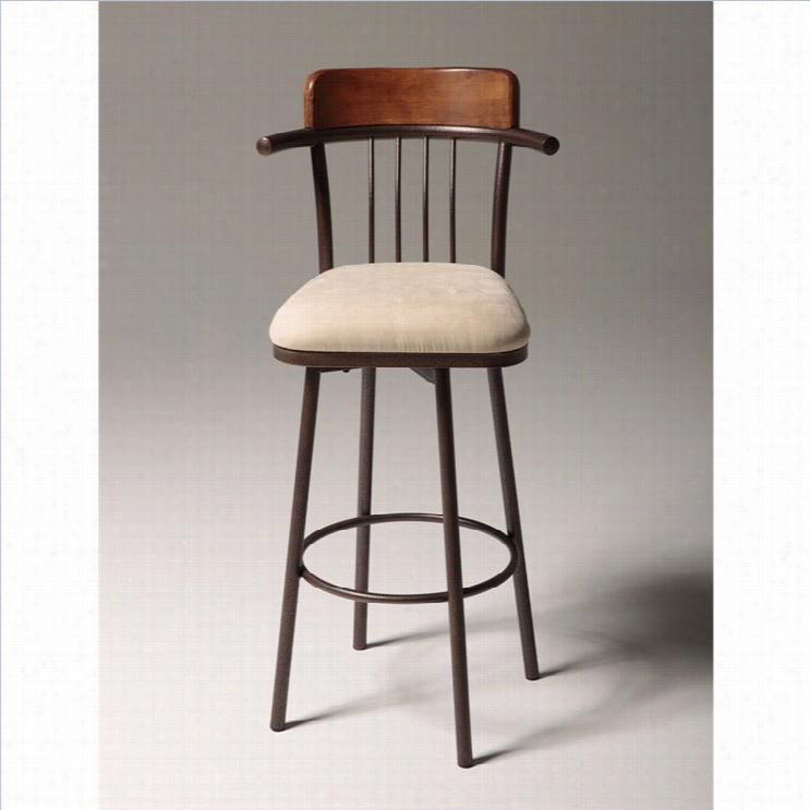 Fashion  Bed Augusta 26 Counter Stool In Chestnut Finish