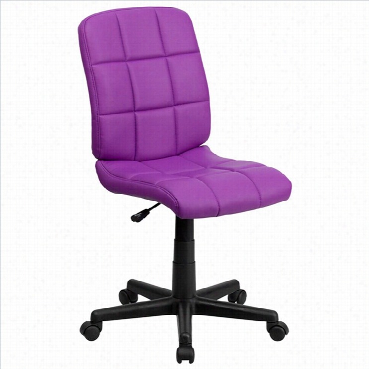 Flash Furniture Mid Back Quilter Task Office Chari In Purple