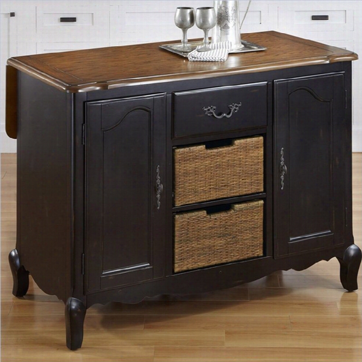 Home Styles Fre Nch Countryside Kitchen Iisland In  Oak And Rubbedb Lack