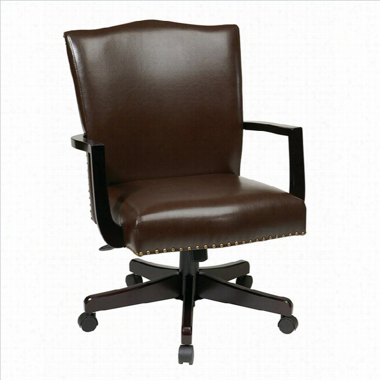 Inspired By Bassett Morgan Manager's Office Chair In Espresso Finish