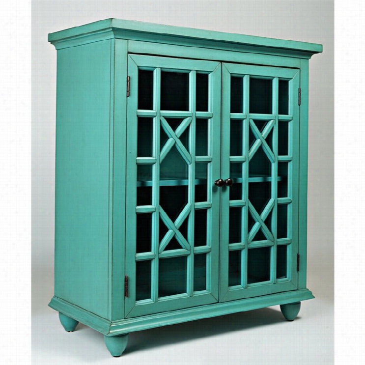 Jofran Brighton Park Accebt Chest In Turquoise