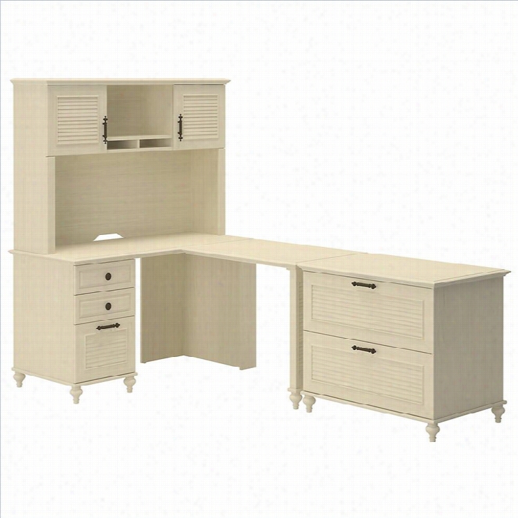 Kathy Ireland By Bush Volcano Dusk Home Office L-desk St