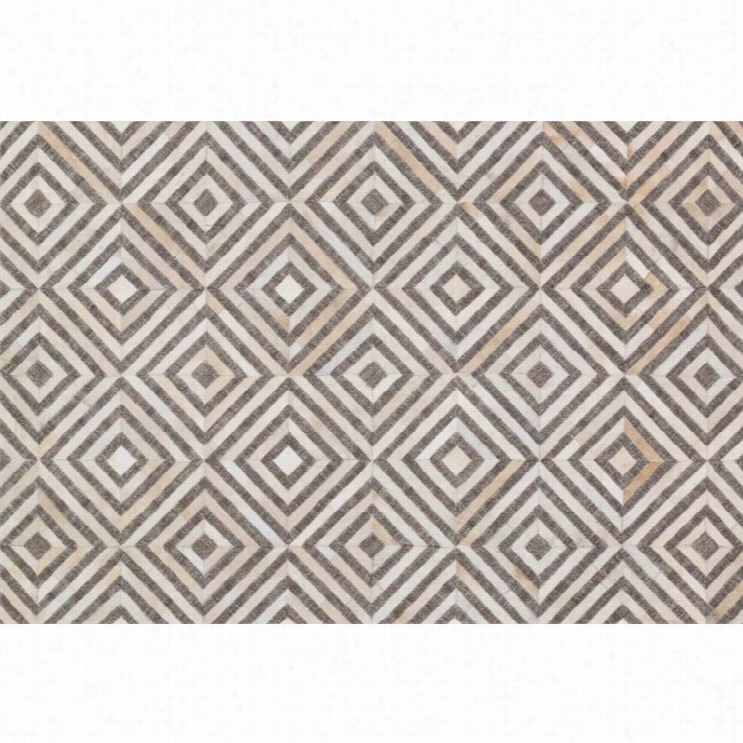 L Oloi Dorado 9'3 X 13' Hide Rug In Taupe And Sand