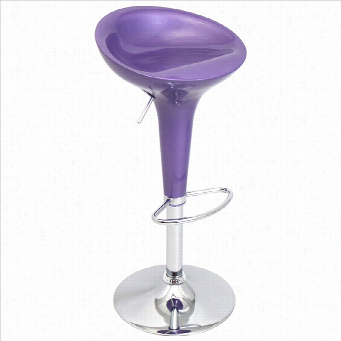 Lumisource 25-31 Scooper Bar Stool In Grape