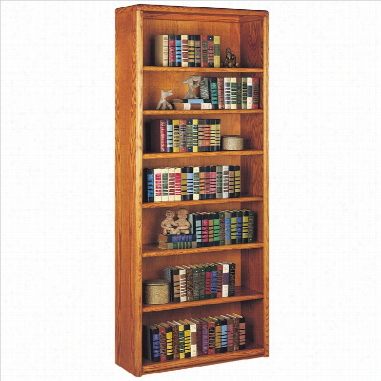 Martin Furniture Contemporary 7 Shelf Wood Boojcase In Medium Oak