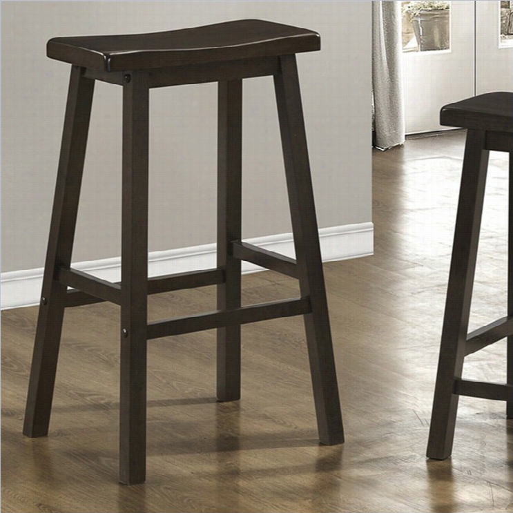 Monarch 29 Saddle Place B Ar Stools In Cappuccino (set Of 2)