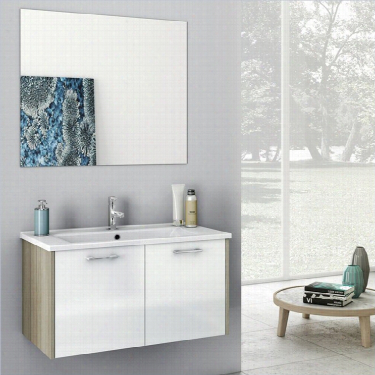 Nameek's Acf Nico 33 Bathroom Vanity Set In Glossy White