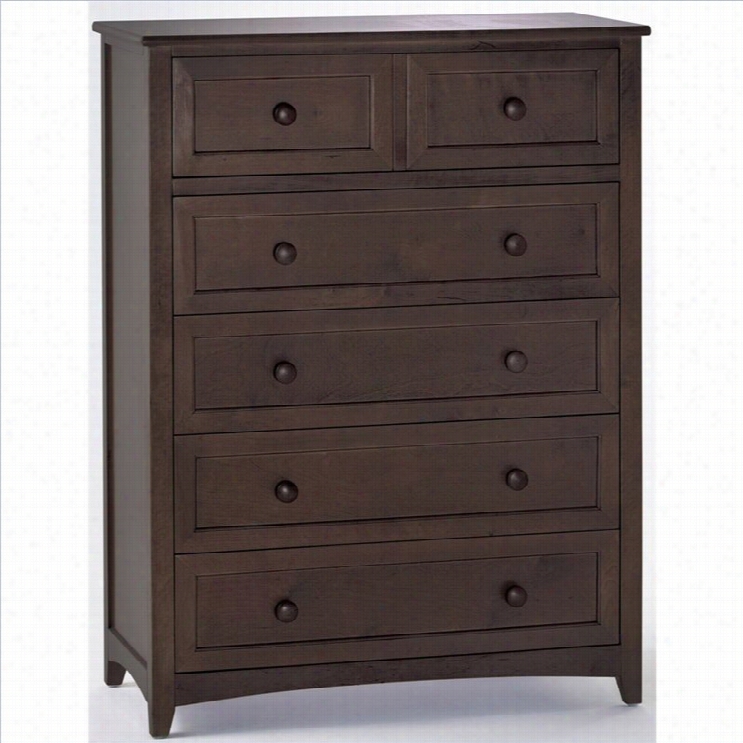 Ne Kids Sect House 5 Drawer Chest In Chocolate