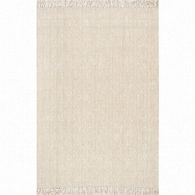 Nulooom 5' X 8'  Hand Woven Don Jute  With Fringe Rug In Natural