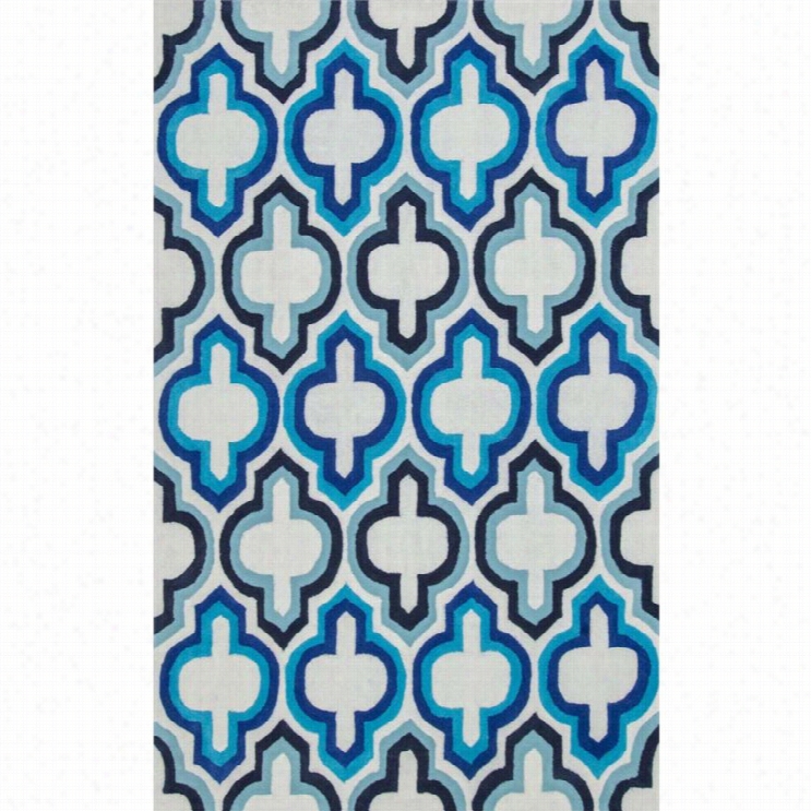 Nuloom 7' 6 X 9' 6 Hand Tufted Carrie Trel Lis Rug In Blue