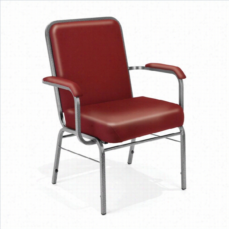 Ofm Big And High  Solace Class  Series Anti-bacterial Arm Office Chair In Wine