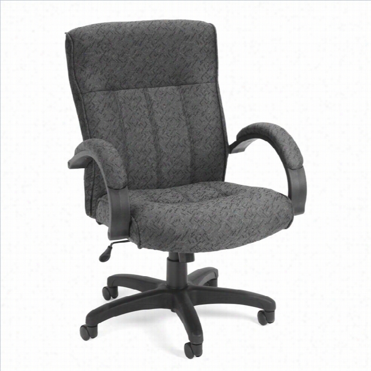 Ofm Stature Seriess Executive Mid-back Cobference Office Chair In Charcoal