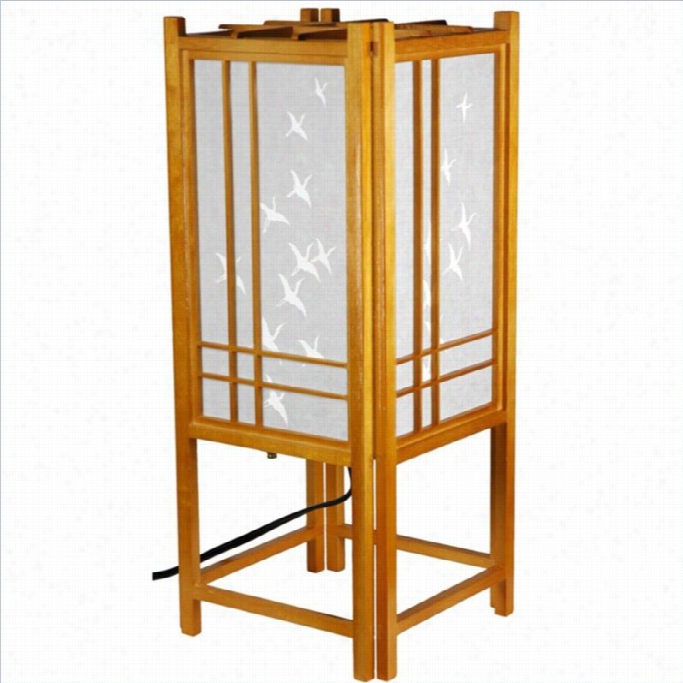 Oriental Furnituer 18 Cranes Shoji L In Honey