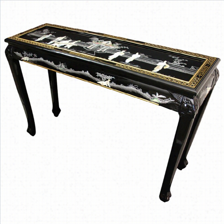 Oriental Funriture Console Table In Black