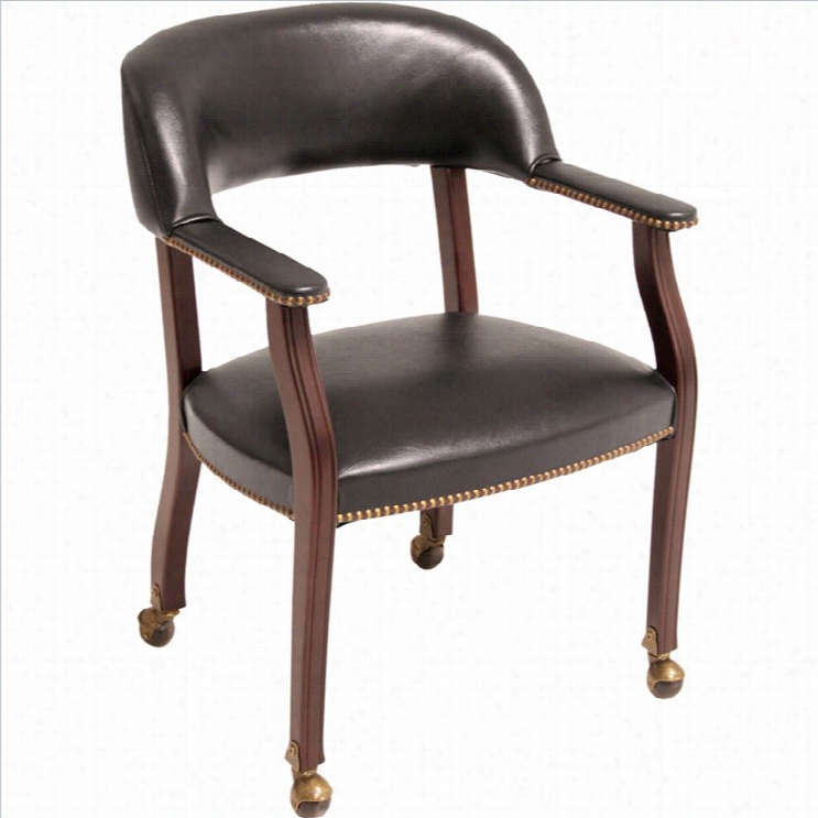 Regency Iv Yleavue Captain Guest Chair With Casters In Negro