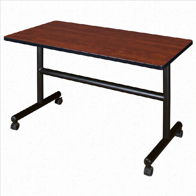 Regency Kobe Flip Top Rectangular Training Table I N Cherry-48 Inch