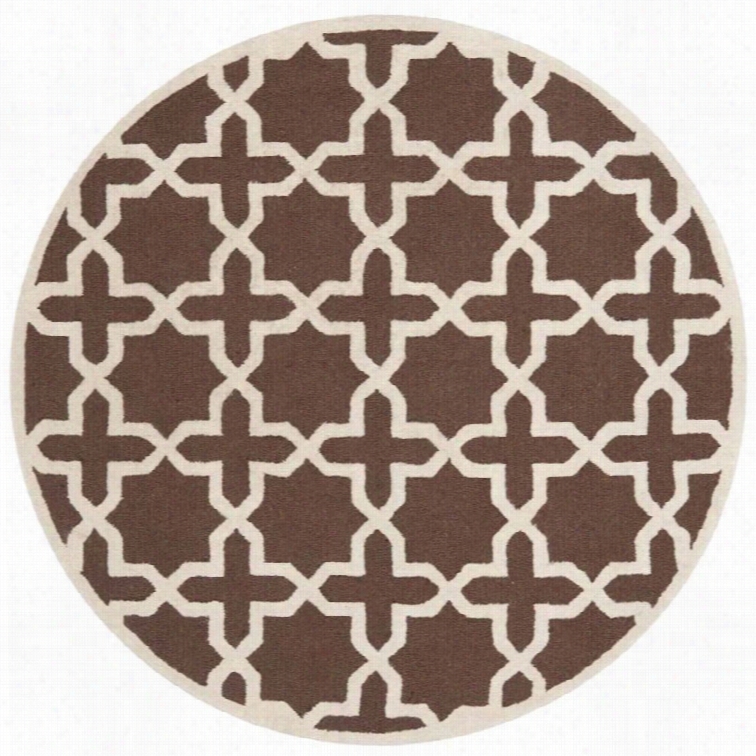 Safavieh Cambridge Dark Brown Transitional Rug - Round 8'