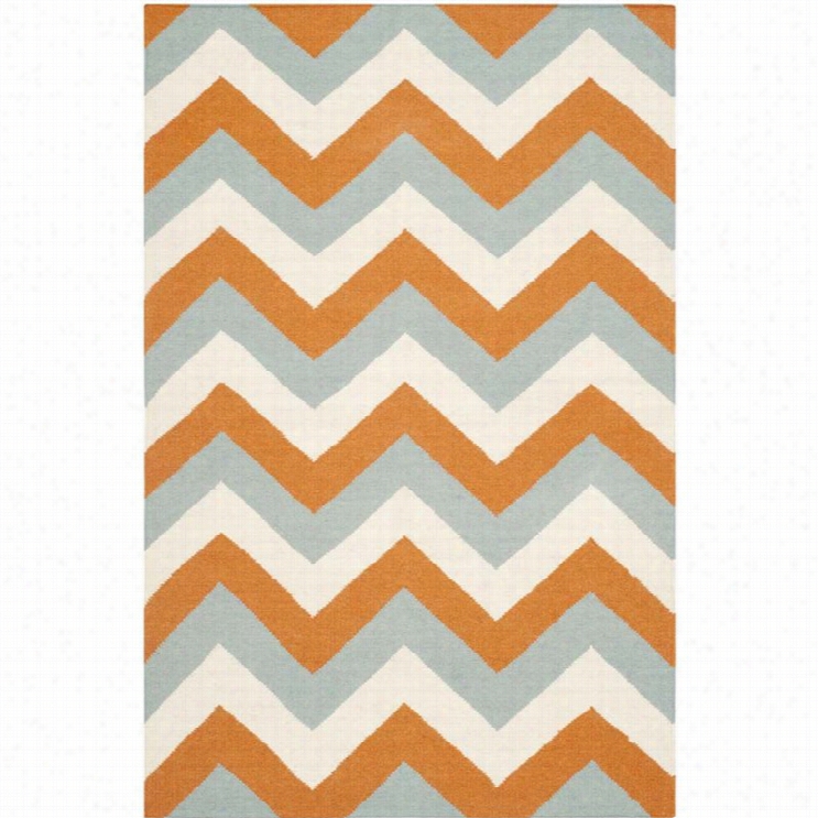 Safavieh Dhurries Terracotta Contemporary Rug - 4' X '