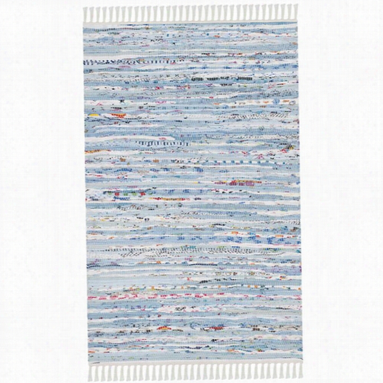 Safavieh Rag Rug Easy  Blue Contemporary Rug - 5' X 7'