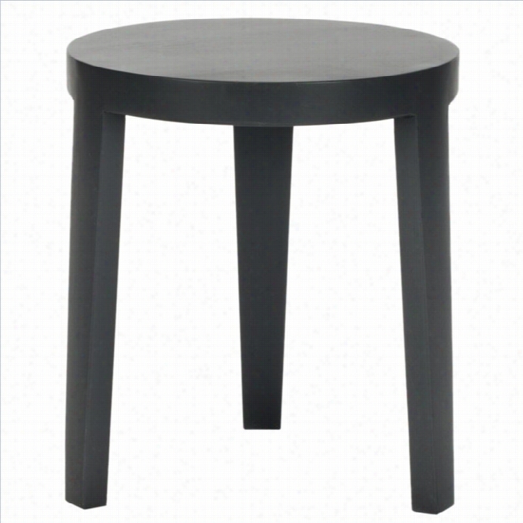 Safavieh Wilma Bayur Wood Side Table In Charcoal Grey